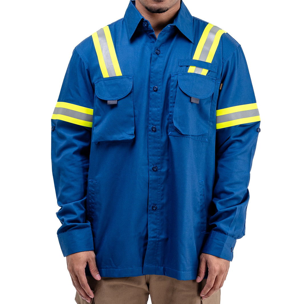 LOGGING BLUE - Safety Reflector Fieldshirt