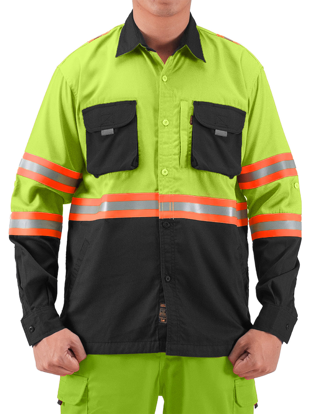 CASTER GREEN - Safety Fieldshirt Hi-Vis Series