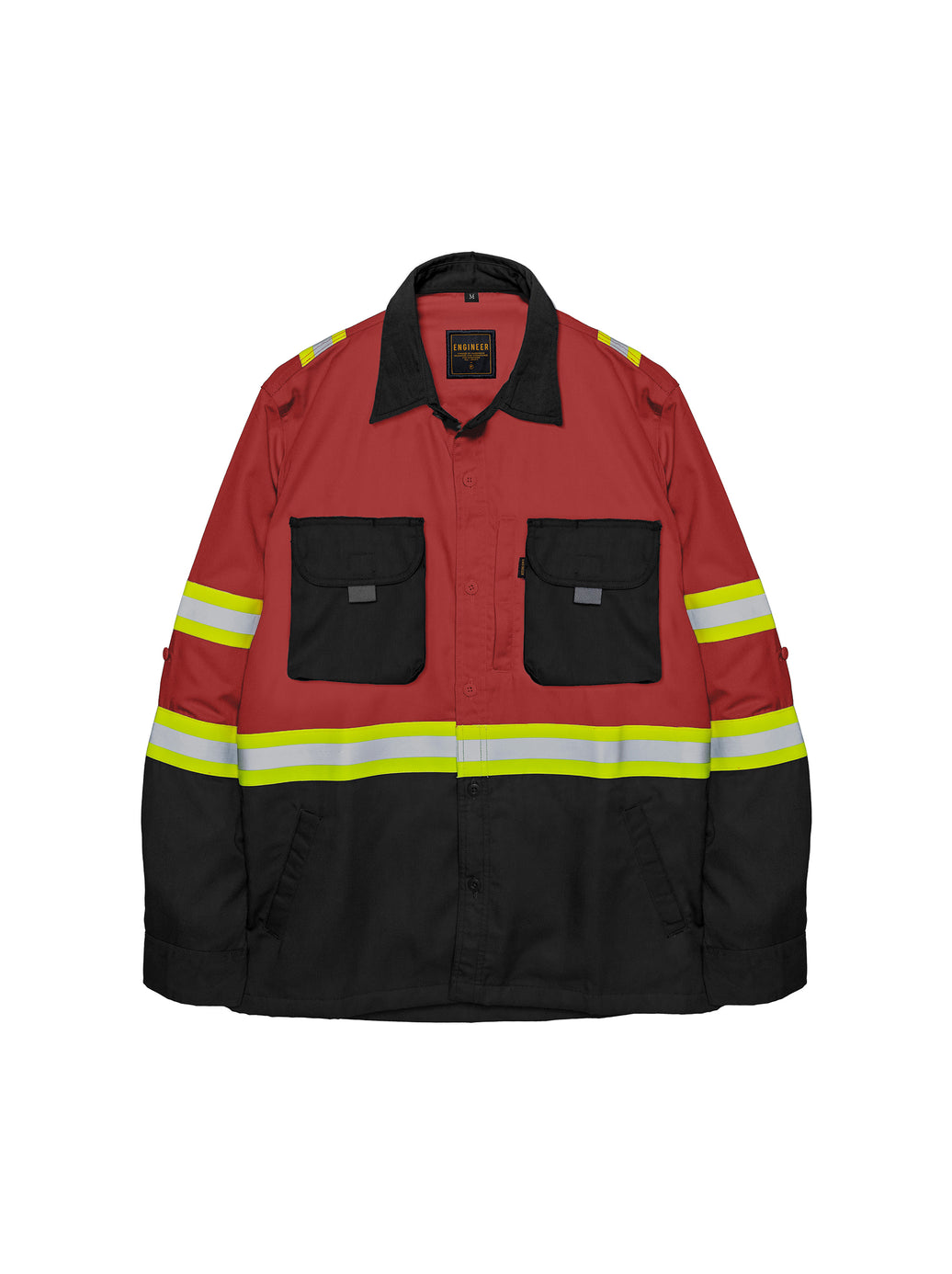 CASTER RED BLACK - Safety Fieldshirt Hi-Vis Series