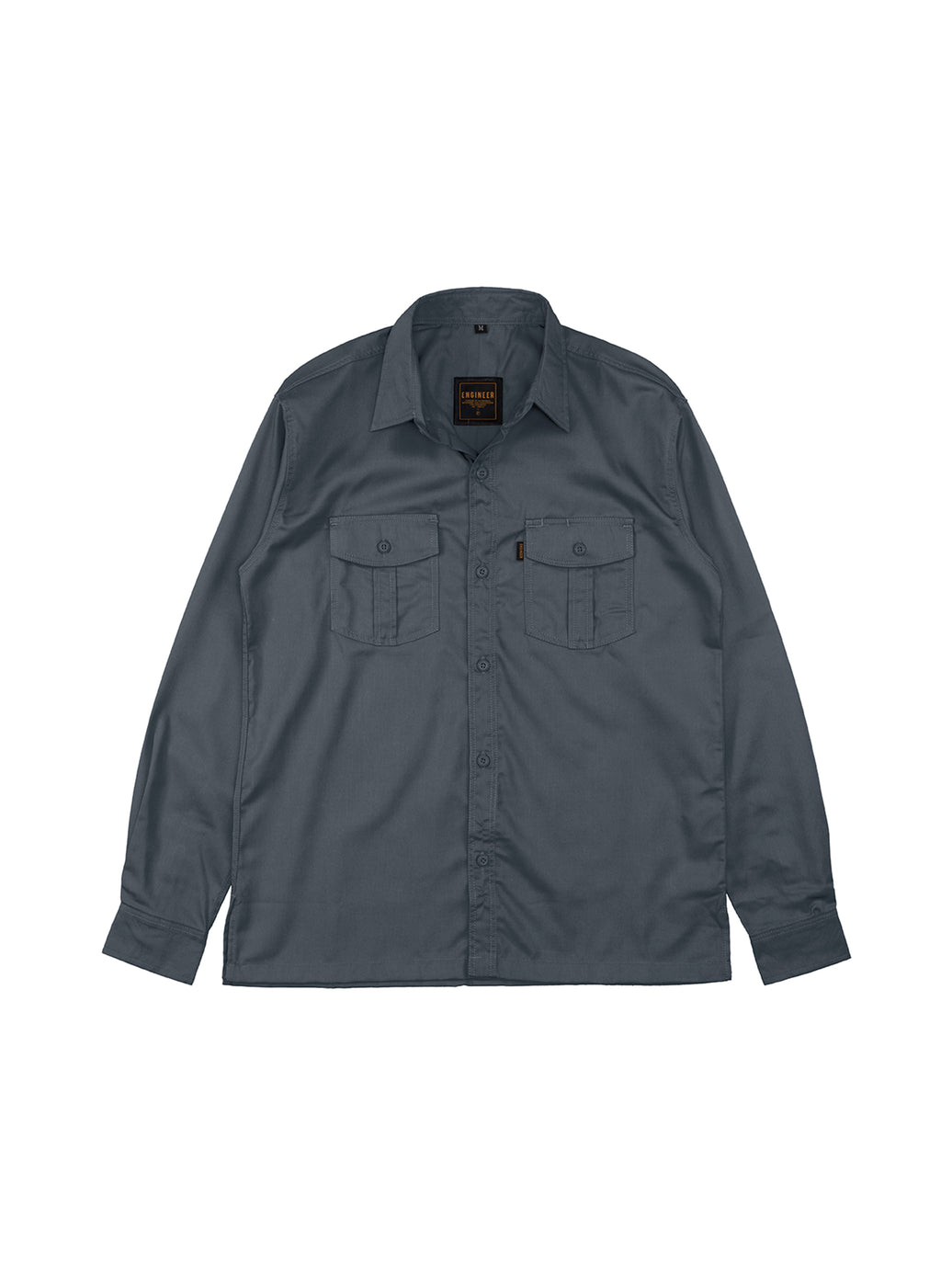 BASIC CHARCOAL LS - Workshirt Basic Regular