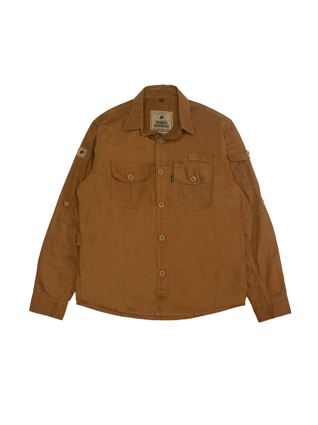 TRACTOR BROWN - Casual Canvas Workshirt Flash Sale