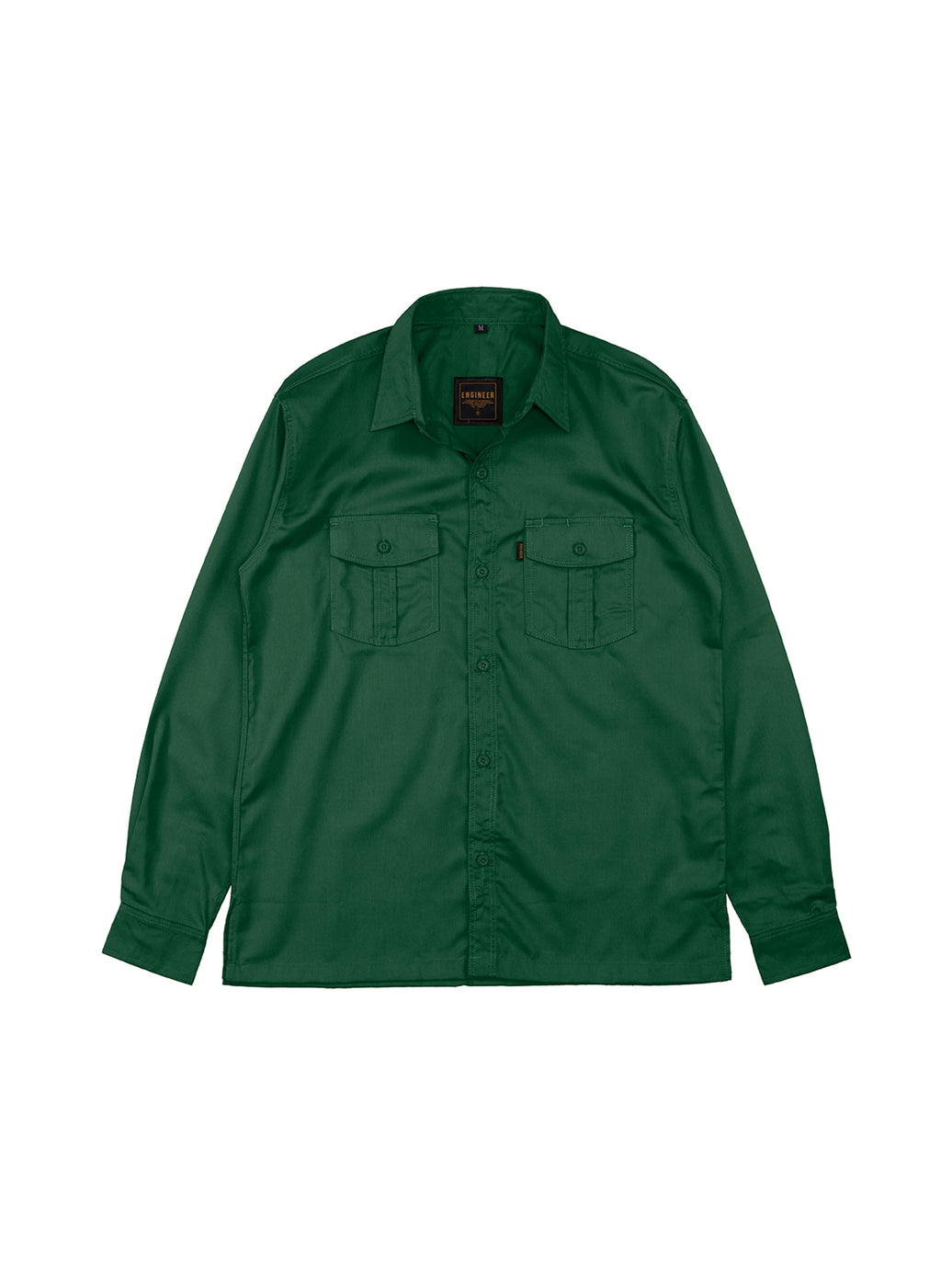 BASIC GREEN LS - Workshirt Basic Regular