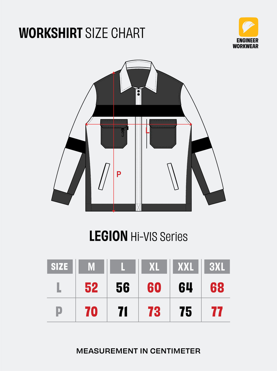 LEGION RED - Safety Reflector Fieldshirt