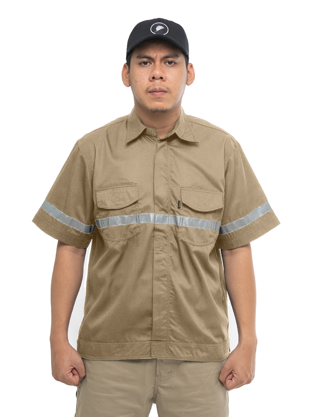 BREAKER KHAKI - Safety Reflector Fieldshirt