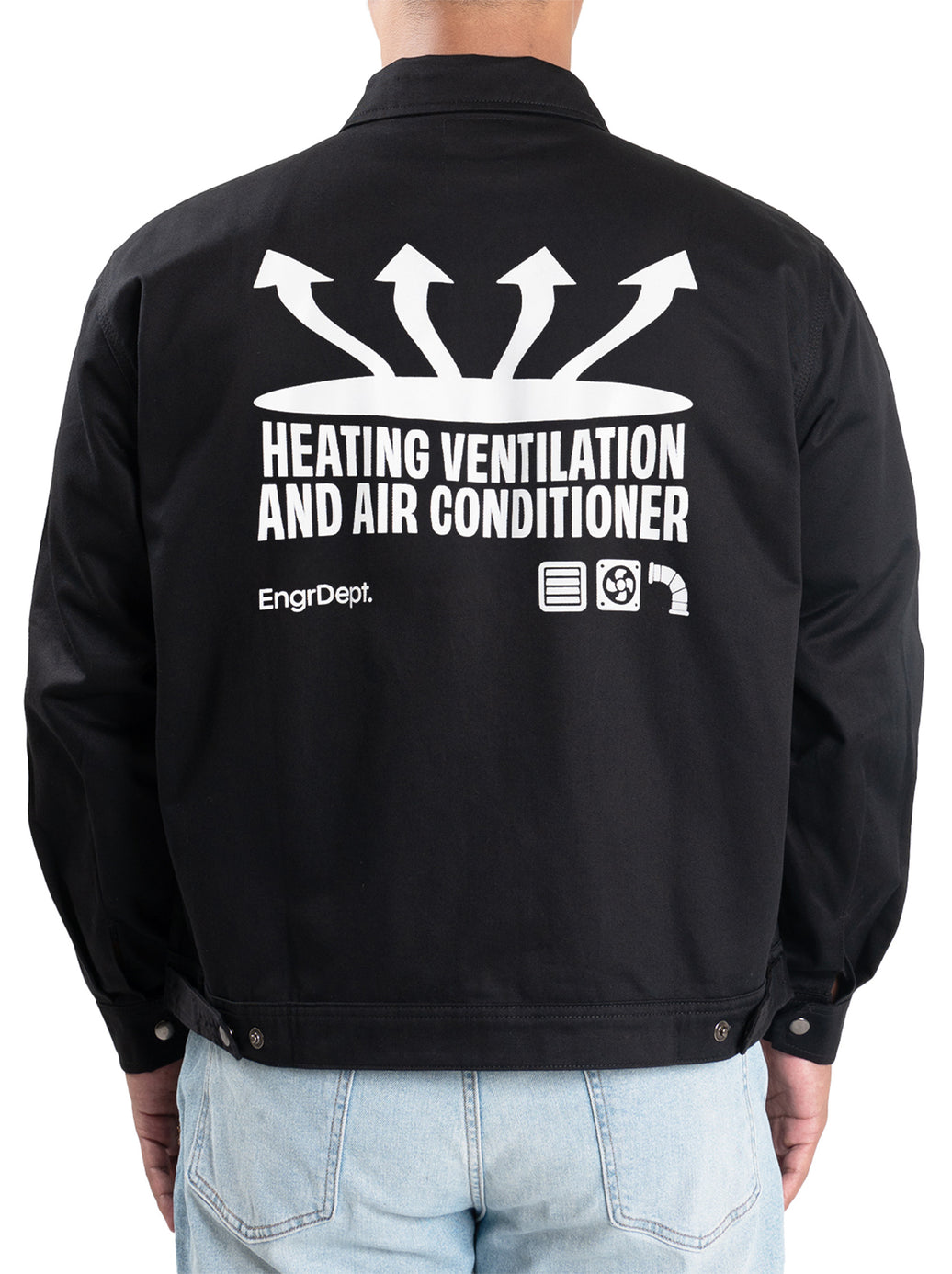 Plenum Engr Dept Series Black HVAC Workjacket