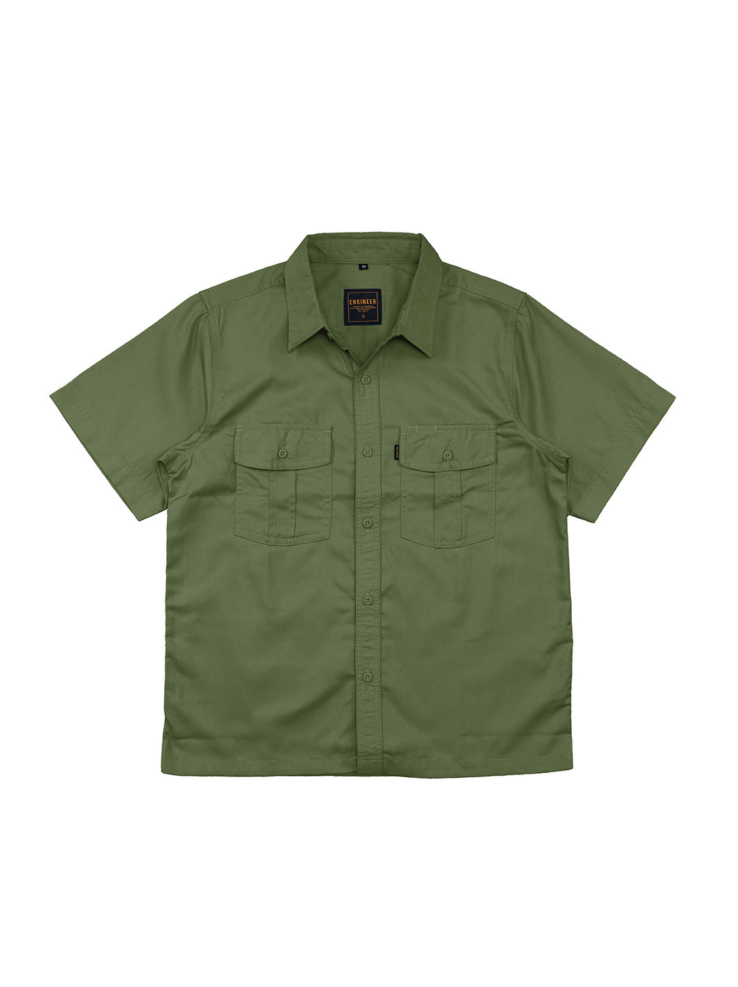 BASIC OLIVE - Workshirt Basic Regular Short Sleeve
