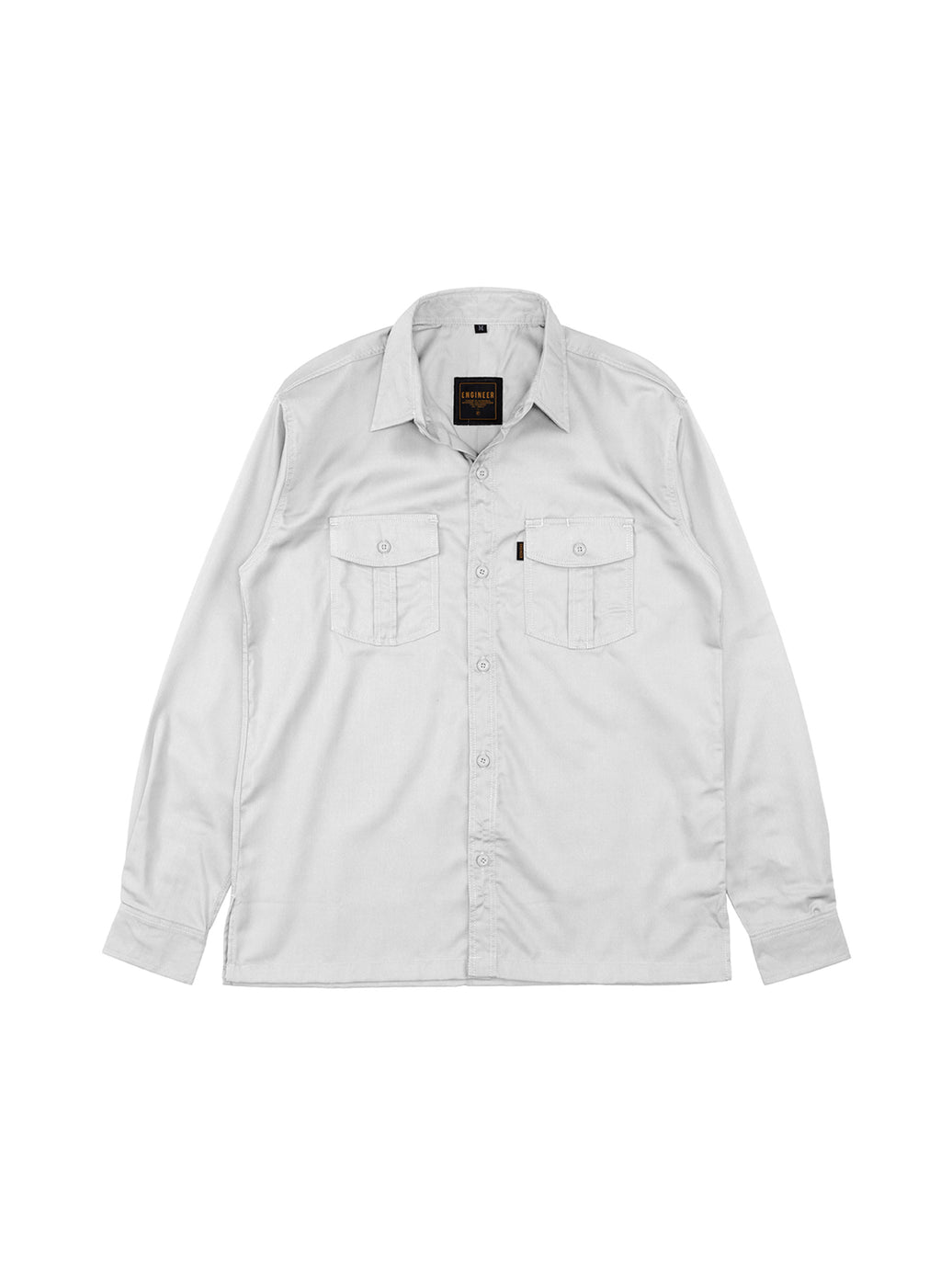 BASIC WHITE LS - Workshirt Basic Regular