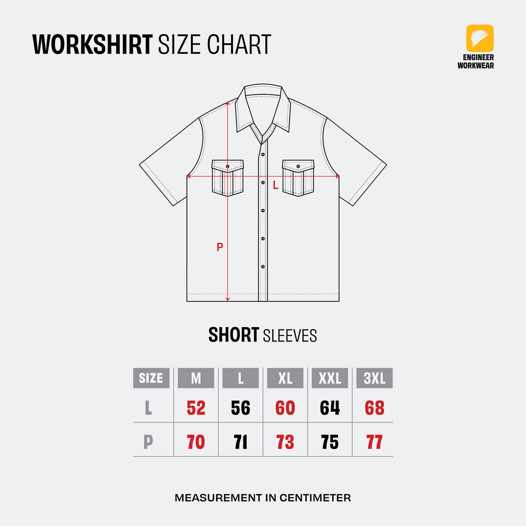 Garnet Workshirt Kemeja Lapangan Lengan Pendek Reguler Fit