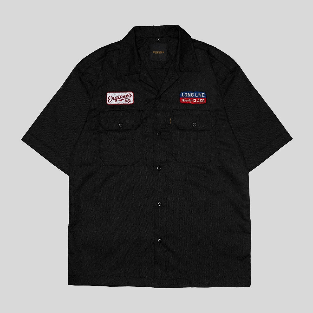 Sparkline - Boxy Workshirt Black Electrical Engr Dept Series