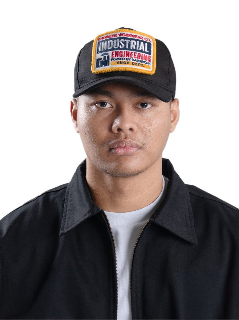 Engineer Workwear - Beader Engr Dept Series Black Industrial Cap