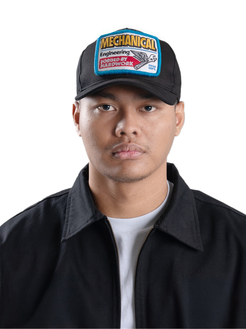 Engineer Workwear - Spindle Engr Dept Series Black Mechanical Cap