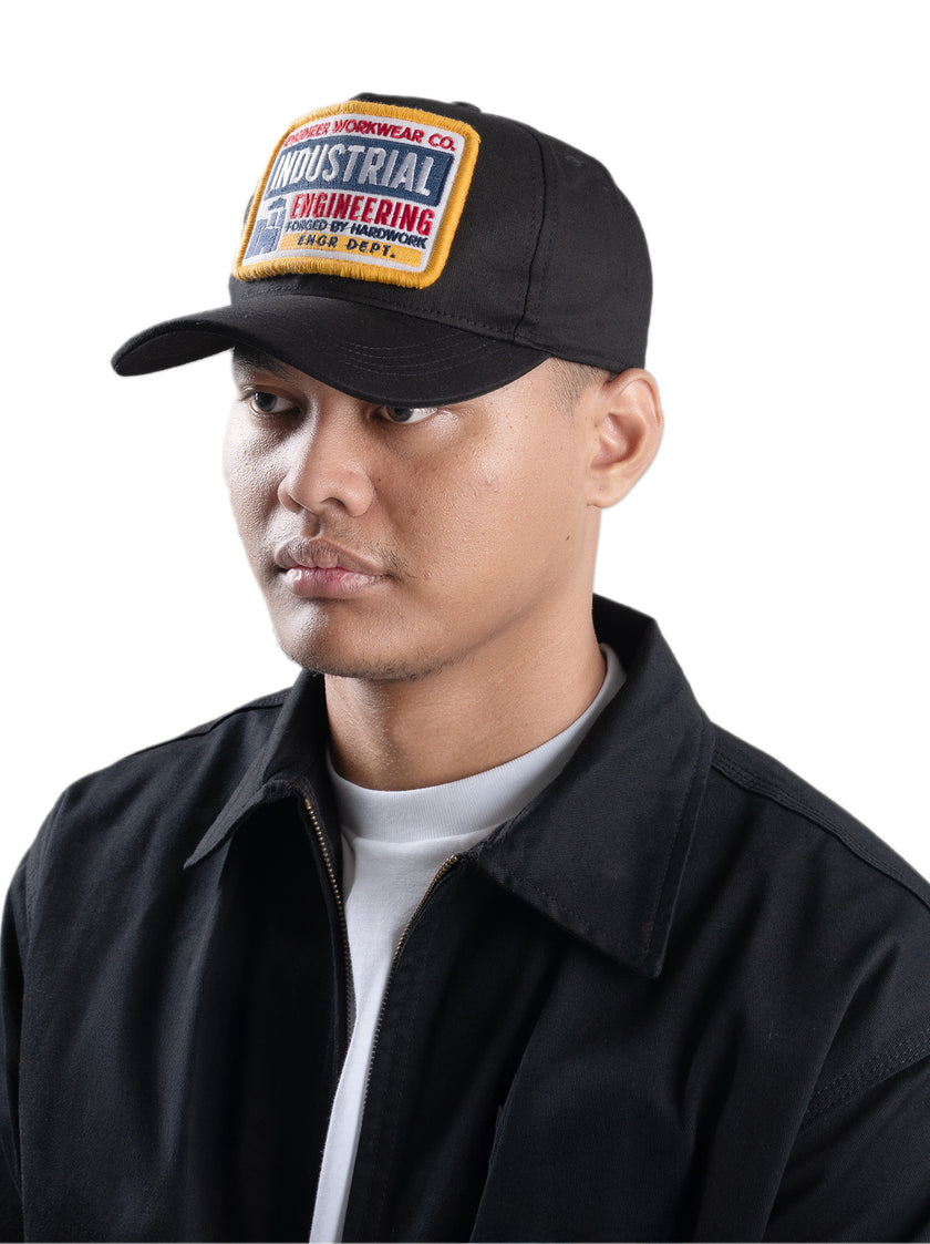 Engineer Workwear - Beader Engr Dept Series Black Industrial Cap
