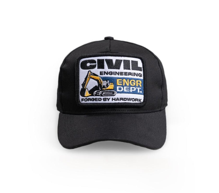 Engineer Workwear - Culvert Engr Dept Series Black Civil Cap