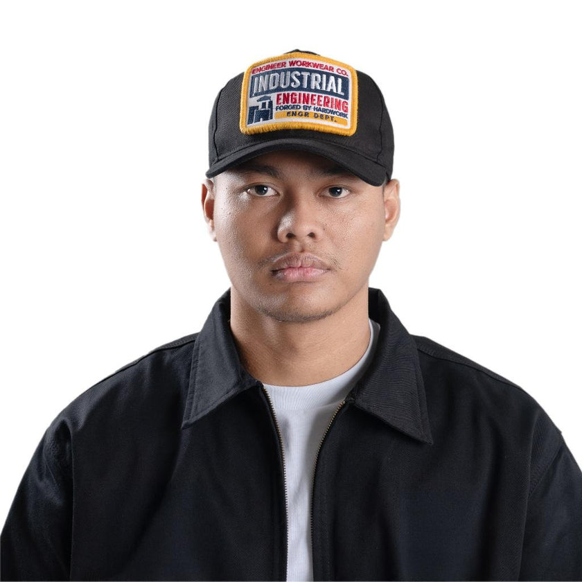 Engineer Workwear - Beader Engr Dept Series Black Industrial Cap