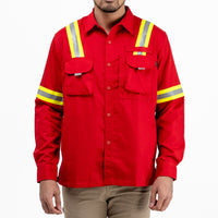 LOGGING RED - Safety Reflector Fieldshirt