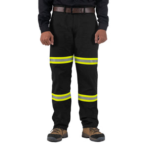 HASLETT BLACK GREEN - Reflector Chinos Workpants Hi-Vis Series