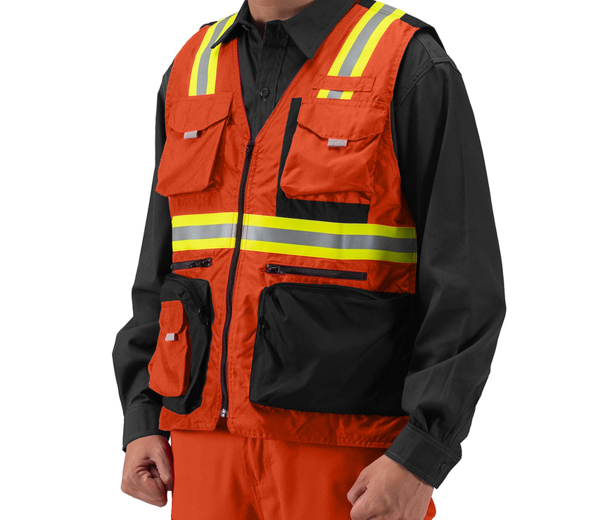 BARRIER ORANGE - Safety Vest Hi-Vis Series