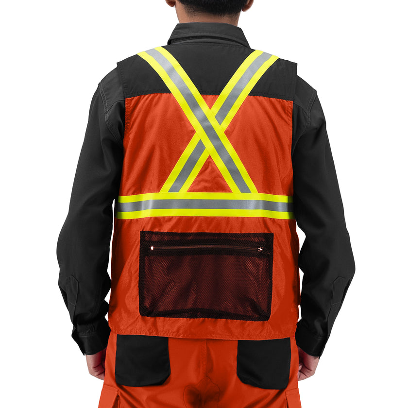 BARRIER ORANGE - Safety Vest Hi-Vis Series