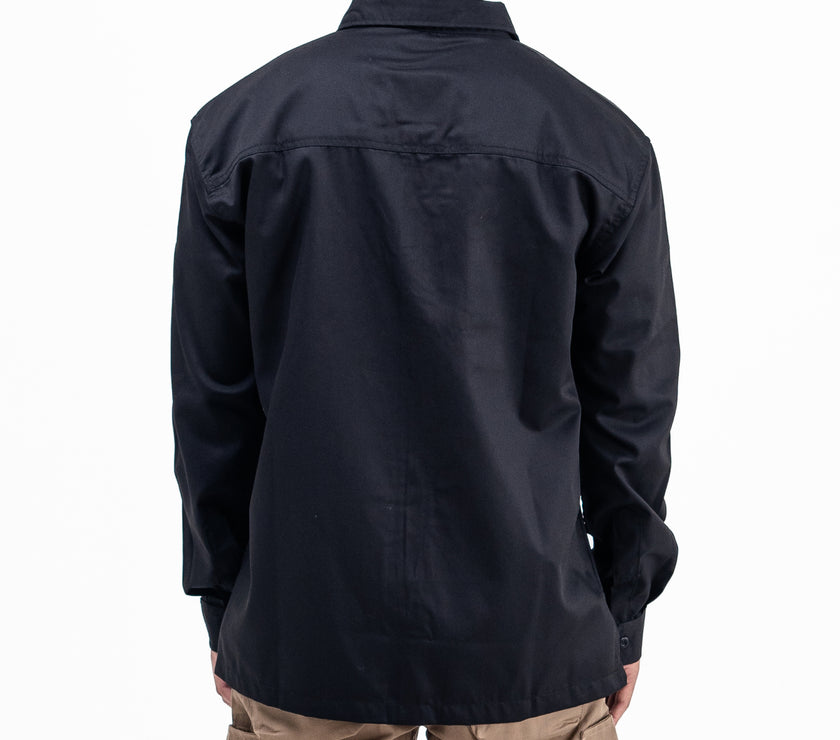 BASIC BLACK LS - Workshirt Basic Regular