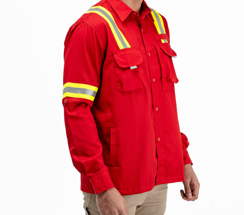 LOGGING RED - Safety Reflector Fieldshirt