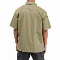 BASIC KHAKI - Workshirt Basic Regular Short Sleeve