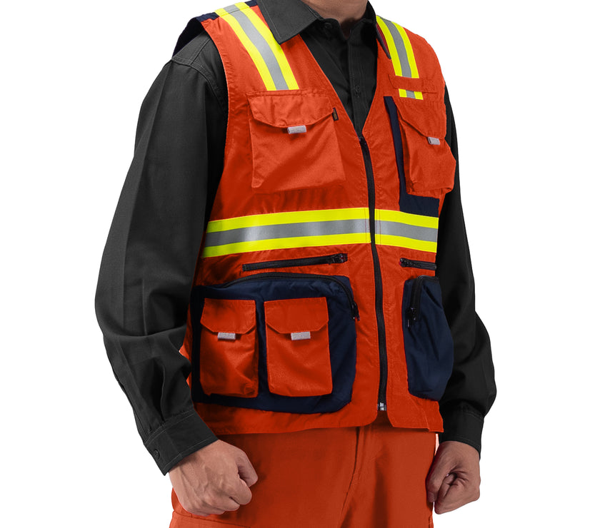 BARRIER ORANGE - Safety Vest Hi-Vis Series