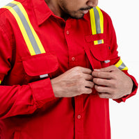 LOGGING RED - Safety Reflector Fieldshirt