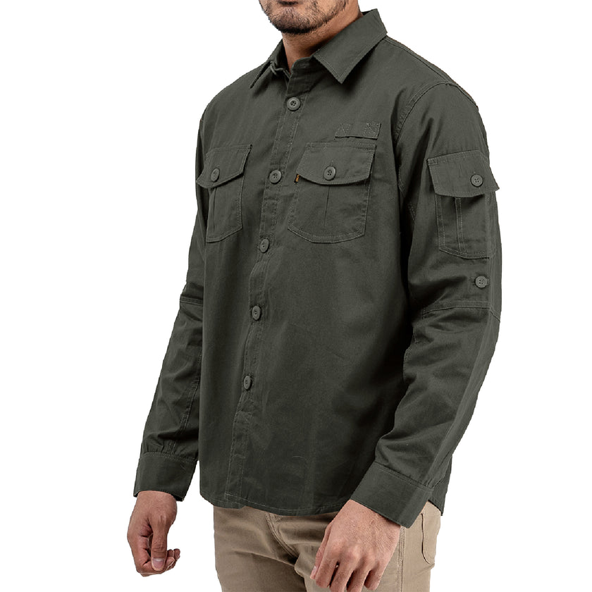 TRACTOR CHARCOAL  - Casual Canvas Workshirt