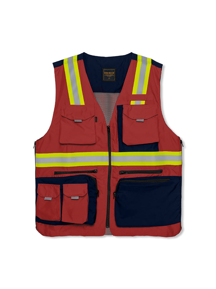 BARRIER RED - Safety Vest Hi-Vis Series