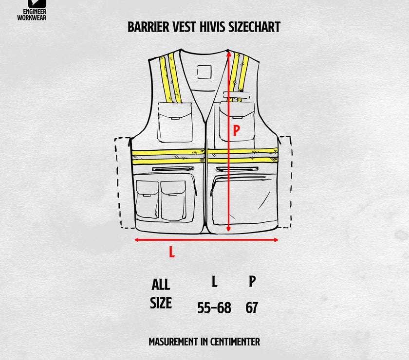 BARRIER RED - Safety Vest Hi-Vis Series