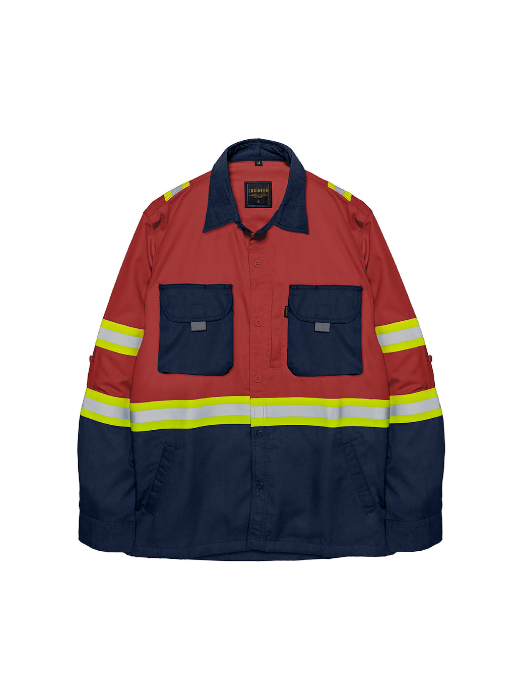 CASTER RED NAVY - Safety Fieldshirt Hi-Vis Series