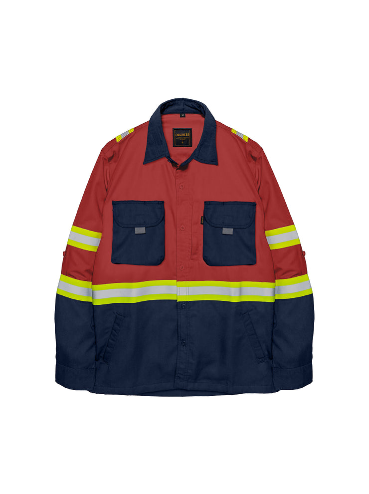 CASTER RED - Safety Fieldshirt Hi-Vis Series