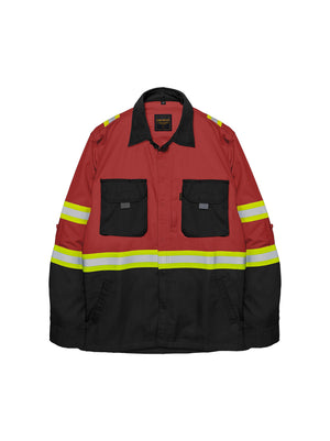 CASTER RED BLACK - Safety Fieldshirt Hi-Vis Series