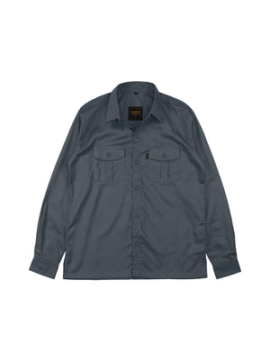 BASIC CHARCOAL LS - Workshirt Basic Regular