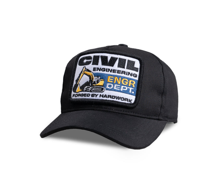 Engineer Workwear - Culvert Engr Dept Series Black Civil Cap