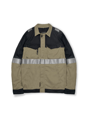 GLISTEN KHAKI - Safety Reflector Fieldshirt