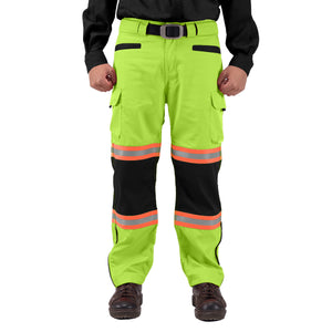 RIDGE GREEN - Reflector Workpants Hi-Vis Series