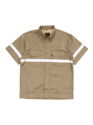 BREAKER KHAKI - Safety Reflector Fieldshirt