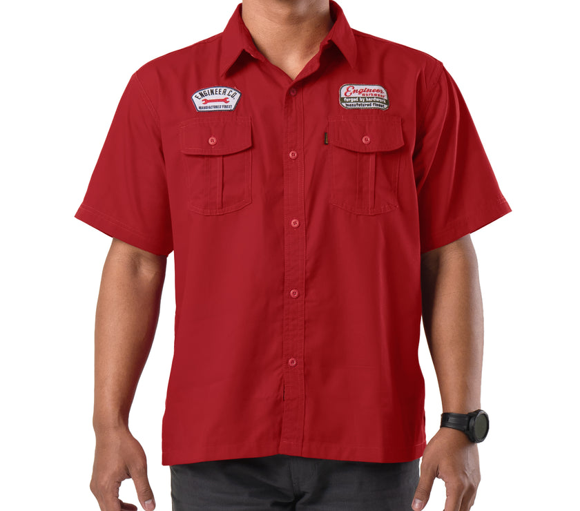 Garnet Workshirt Kemeja Lapangan Lengan Pendek Reguler Fit