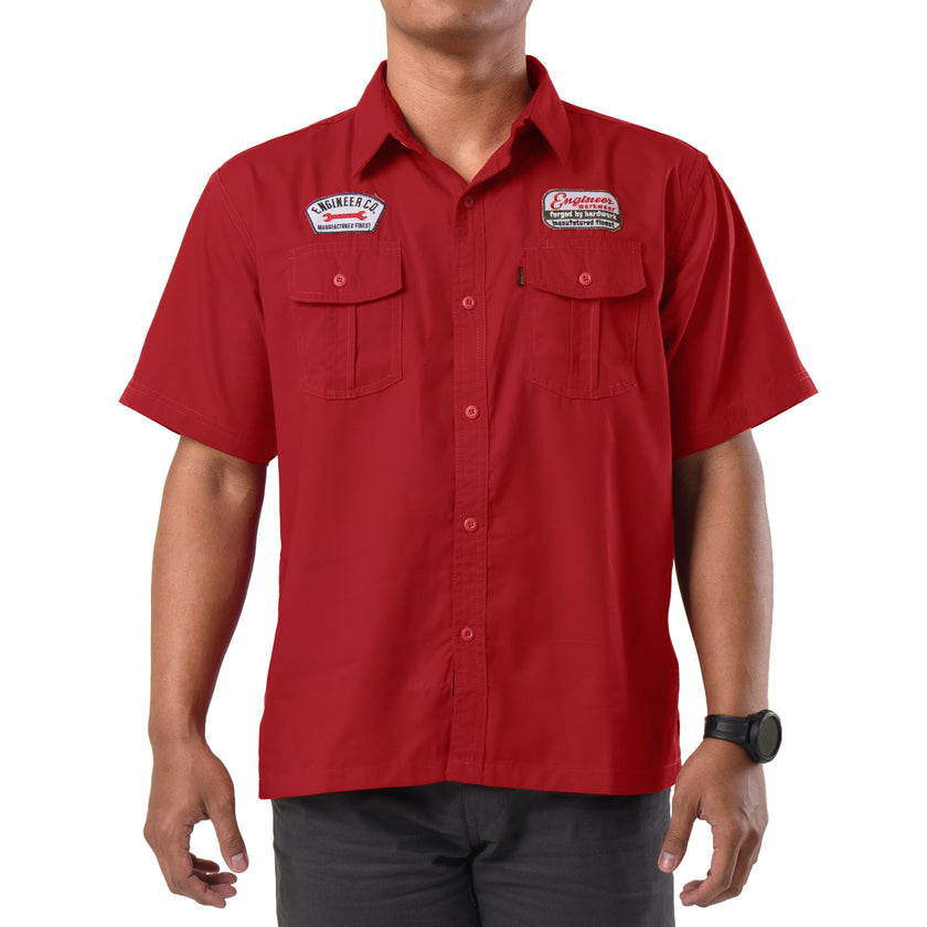Garnet Workshirt Kemeja Lapangan Lengan Pendek Reguler Fit