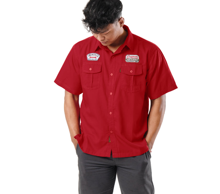 Garnet Workshirt Kemeja Lapangan Lengan Pendek Reguler Fit