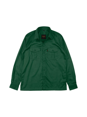 BASIC GREEN LS - Workshirt Basic Regular