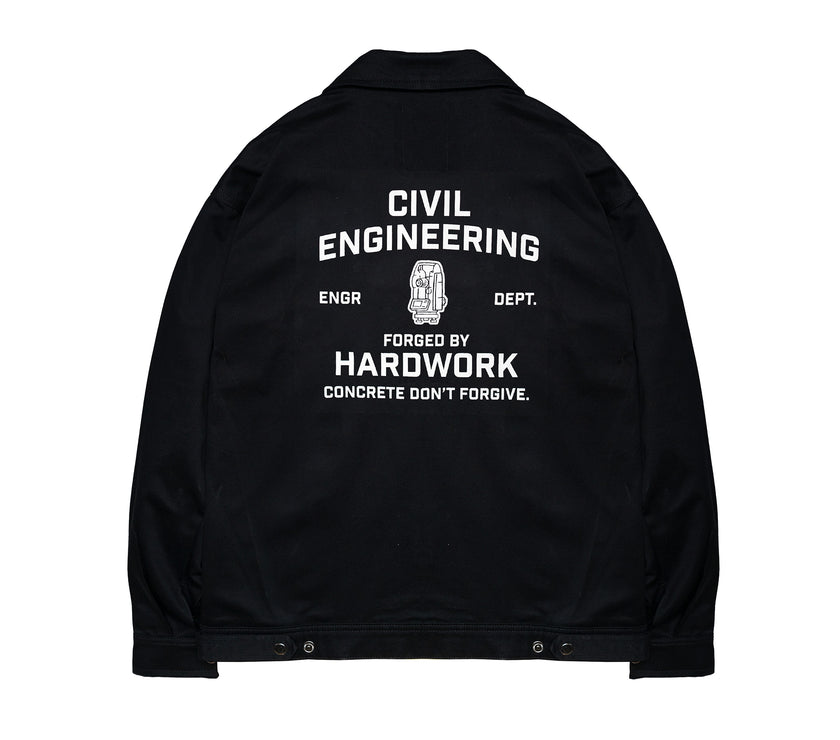Ground - Engr Dept Series Black Civil Workjacket