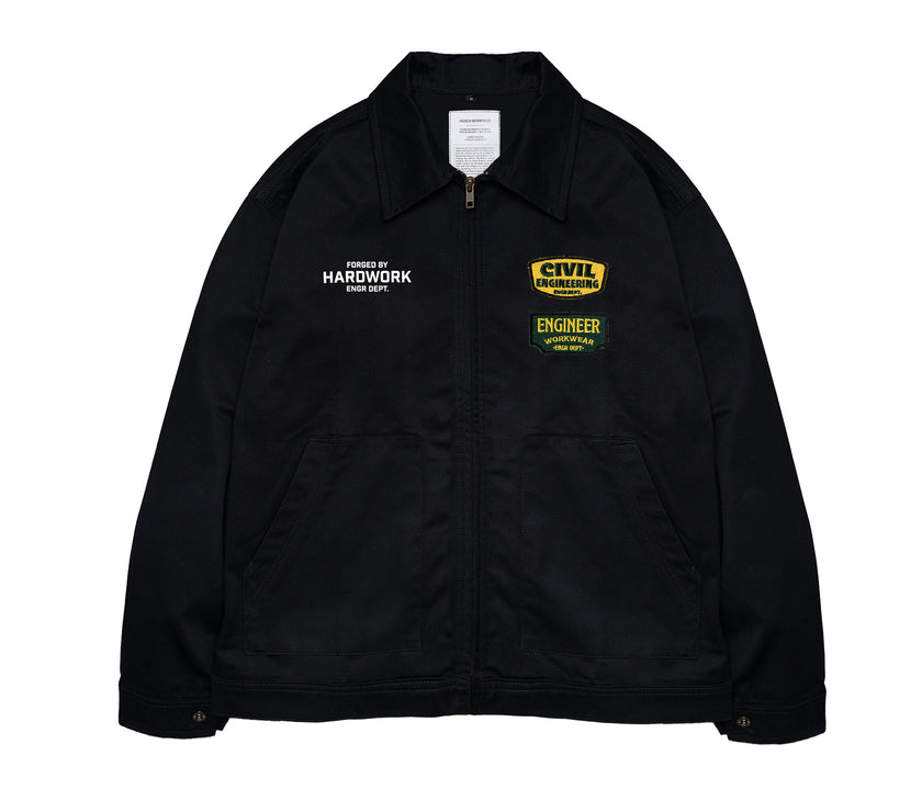 Ground - Engr Dept Series Black Civil Workjacket