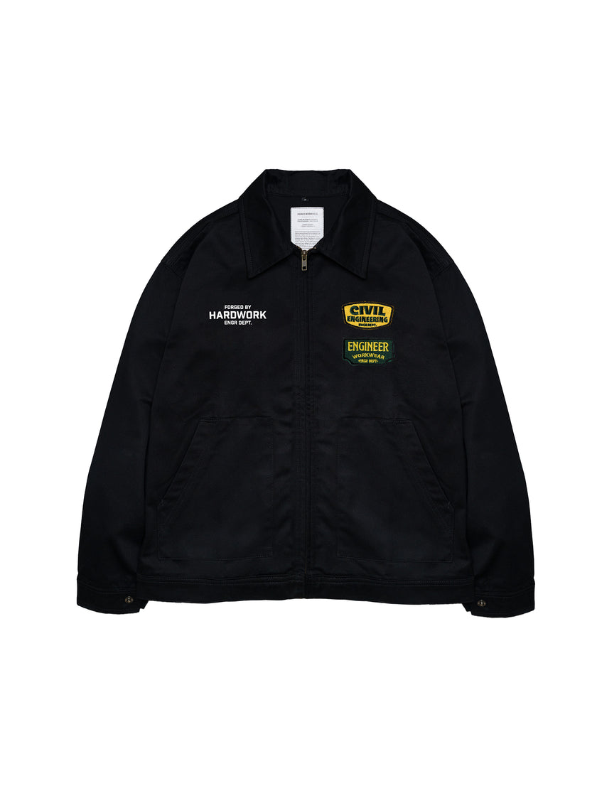 Ground - Engr Dept Series Black Civil Workjacket