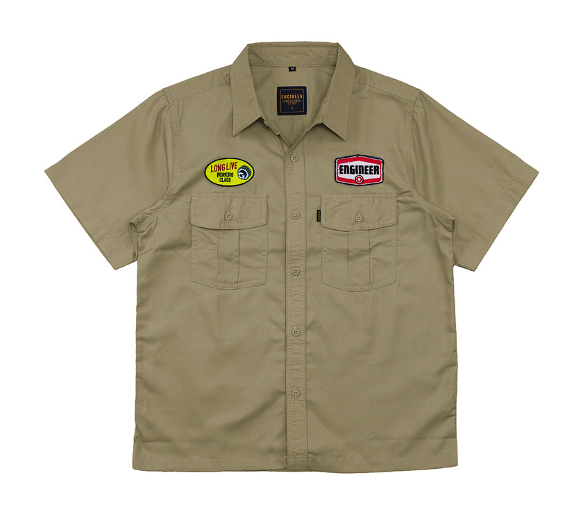 Grout Workshirt Kemeja Lapangan Lengan Pendek Reguler Fit