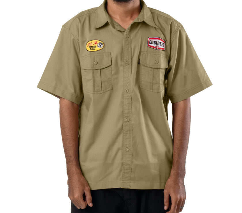 Grout Workshirt Kemeja Lapangan Lengan Pendek Reguler Fit