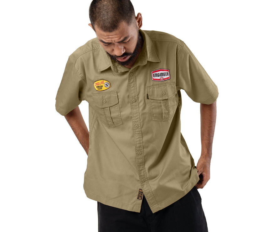 Grout Workshirt Kemeja Lapangan Lengan Pendek Reguler Fit