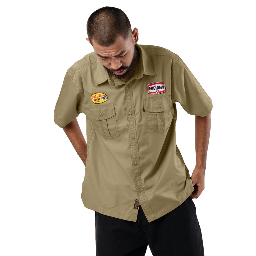 Grout Workshirt Kemeja Lapangan Lengan Pendek Reguler Fit