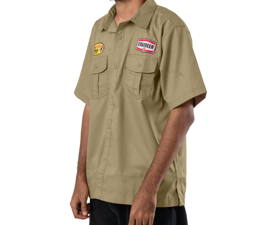 Grout Workshirt Kemeja Lapangan Lengan Pendek Reguler Fit